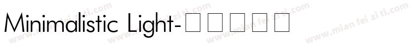 Minimalistic Light字体转换